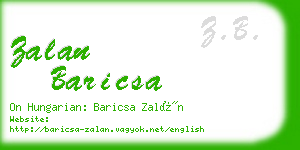 zalan baricsa business card